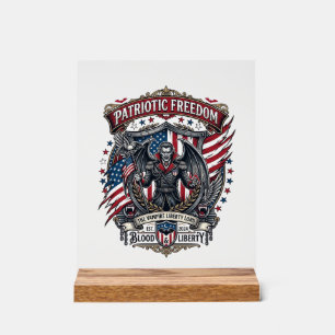 Panneau En Acrylique Vampire Patriotique Liberté Seigneur Horreur Monst
