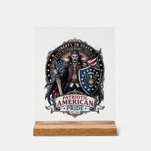 Panneau En Acrylique Vampire Patriotique Liberté Seigneur Horreur Monst