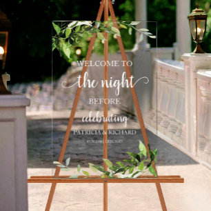 Panneau En Acrylique Végétation La Nuit Avant le Dîner de Répétition de