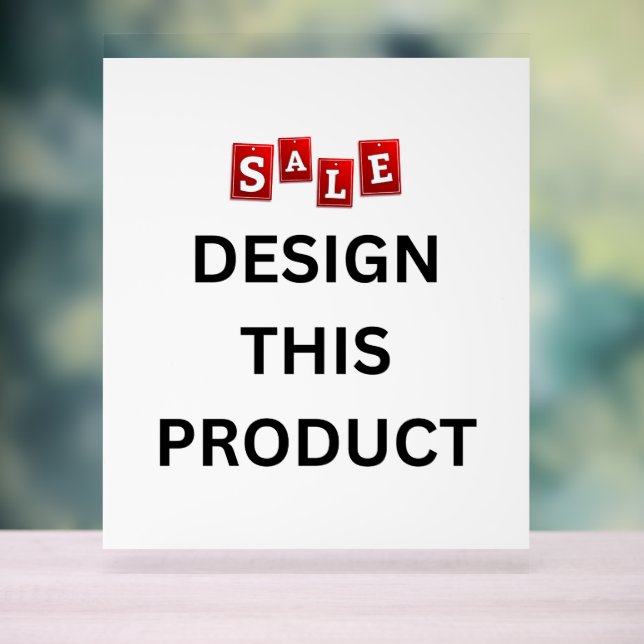 Panneau En Acrylique VENTE ! Signal acrylique 11" x 14" - Personnalisé (Neutre)