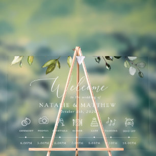 Panneau En Acrylique Verdure, Eucalyptus Feuilles, Chronologie Mariage