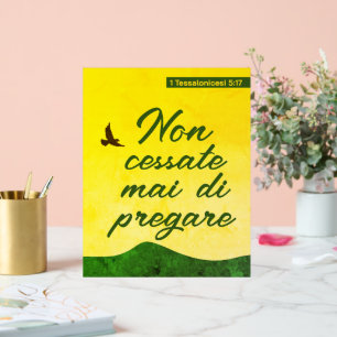 Panneau En Acrylique Verset de la Bible italienne Versetto Motivazion