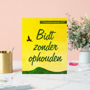 Panneau En Acrylique Versets de la Bible néerlandaise sur la Motivation