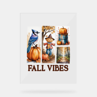 Panneau En Acrylique Vibes d'automne Vibes d'automne