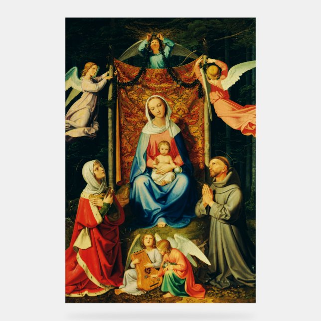 Panneau En Acrylique Vierge à l'Enfant, Ste Adélaïde et St François (Recto)
