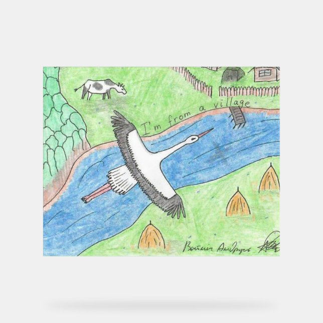 Panneau En Acrylique Village Vibes (Recto)