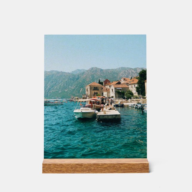 Panneau En Acrylique Ville côtière de Perast, Monténégro (Recto)