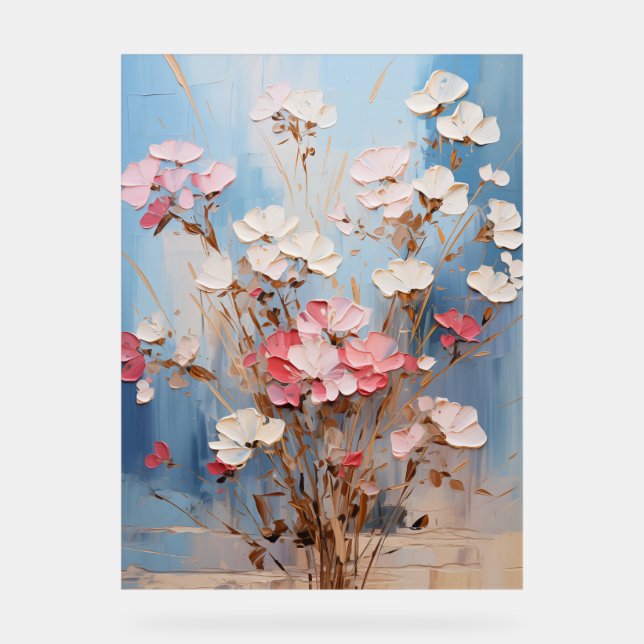 Panneau En Acrylique Vin de trompette - Impasto Floral (Recto)