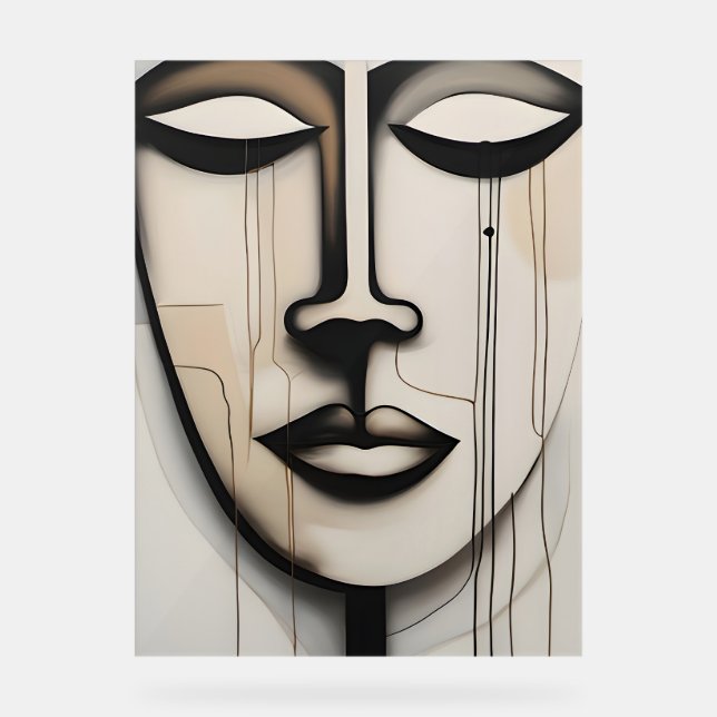 Panneau En Acrylique Visage - face (Recto)