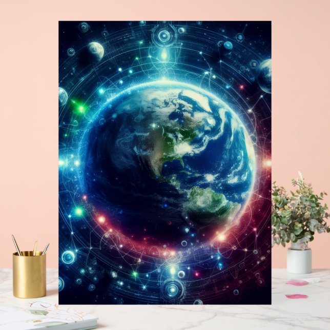 Panneau En Acrylique Visual Multiverse Theory Parallel Universes on a (Mariage)