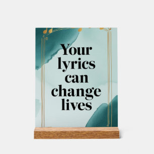 Panneau En Acrylique Vos Paroles Peuvent Changer Des Vies