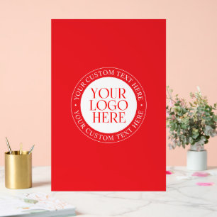 Panneau En Acrylique Votre logo ou autre image   Noël rouge et blanc