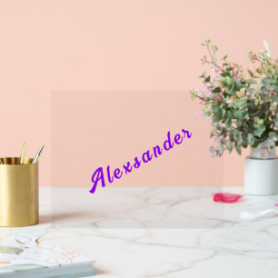 Panneau En Acrylique Votre nom Texte Couleurs et polices personnalisées