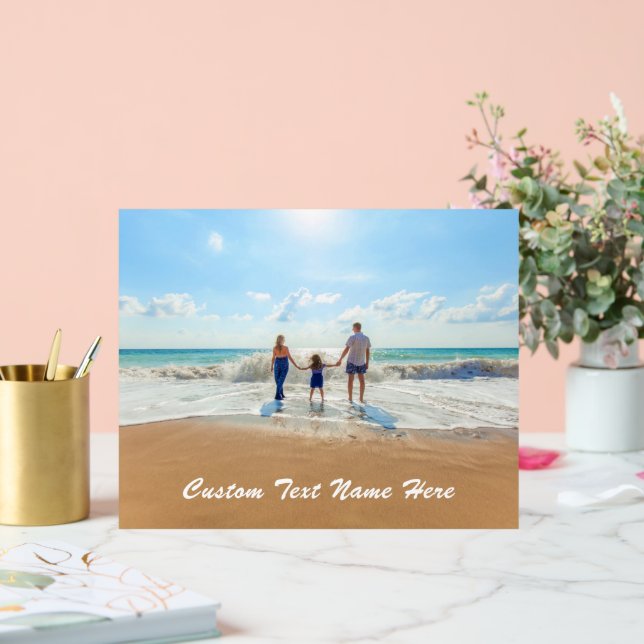 Panneau En Acrylique Votre signature acrylique photo avec texte personn (Mariage)