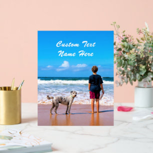 Panneau En Acrylique Votre signature acrylique photo préférée avec text