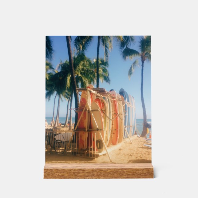 Panneau En Acrylique Waikiki Beach Surfboards  (Recto)