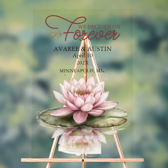 Panneau En Acrylique We Decided On Forever Wedding (Neutre)