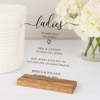 Panneau En Acrylique Wedding Bathroom Ladies And Gents Restroom Basket
