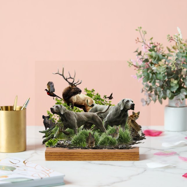 Panneau En Acrylique Weimaraner Art (Mariage)