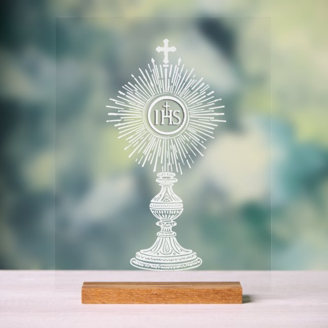 Panneau En Acrylique white monstrance design catholic home decor (Neutre)