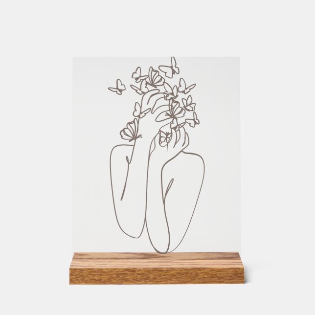 Panneau En Acrylique Woman Butterfly Transformation Acrylic Art (Recto)