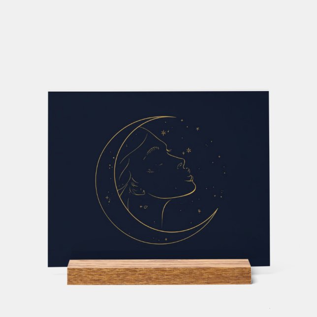 Panneau En Acrylique Woman Line Art Personalized Poster (Recto)