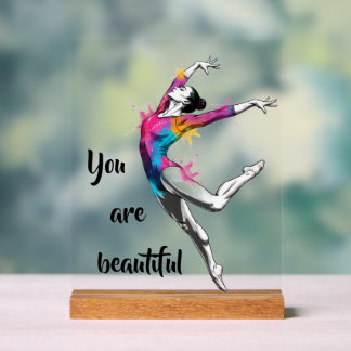 Panneau En Acrylique You Are Beautiful – Danse Inspirante & plus