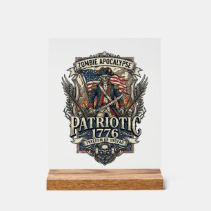 Panneau En Acrylique Zombie Patriotique Général Zombie Patriotique Apoc