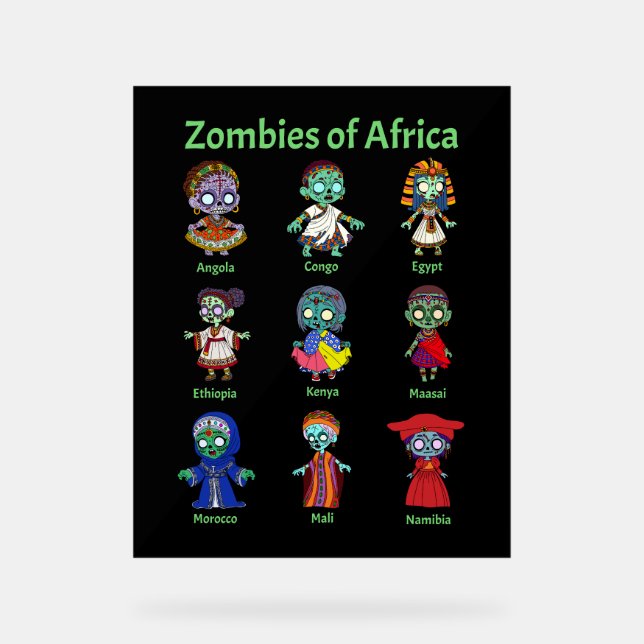 Panneau En Acrylique Zombies d'Afrique (Recto)