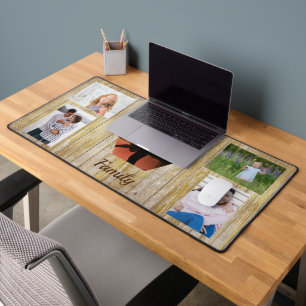 Panneau en bois clair Cinq photos