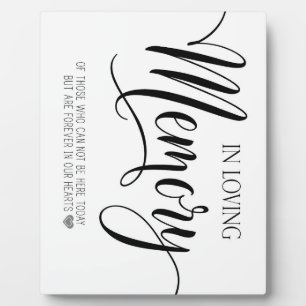 Panneau en Mémoire d'amour Plaque de table avec Ea