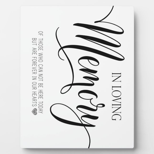 Panneau en Mémoire d'amour Plaque de table avec Ea (Devant)