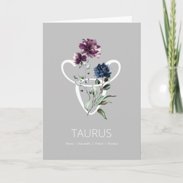 Panneau étoile Taurus Zodiac Carte d'anniversaire (Devant)