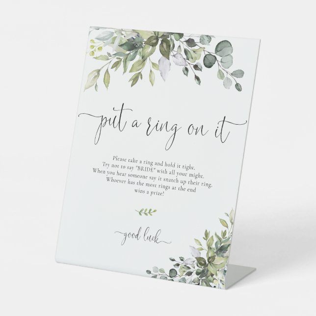Panneau Eucalyptus Mets un Anneau dessus (Recto)