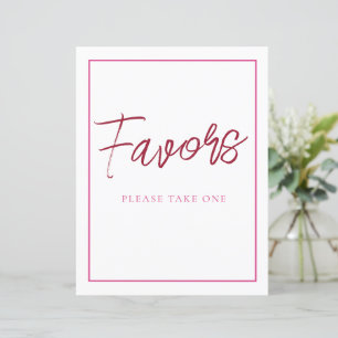 Panneau Faveurs rose et rouge