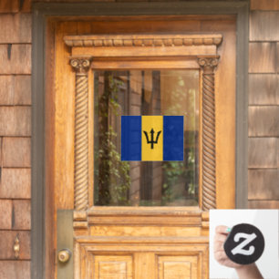 Panneau Fenêtre Barbade, Clôture, Drapeau Barbade