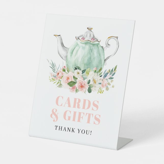 Panneau Fête des mariées Tea Party Cartes et cadea (Recto)