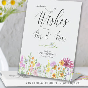 Panneau fleur sauvage Meadow Guestbook Mariage Ped