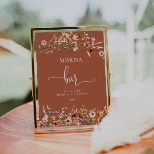 Panneau Fleur sauvage minuscule en terre cuite or