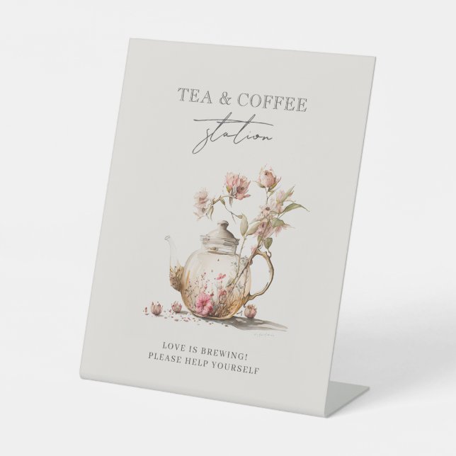 Panneau fleur sauvage Tea Party Fête des mariées a (Recto)