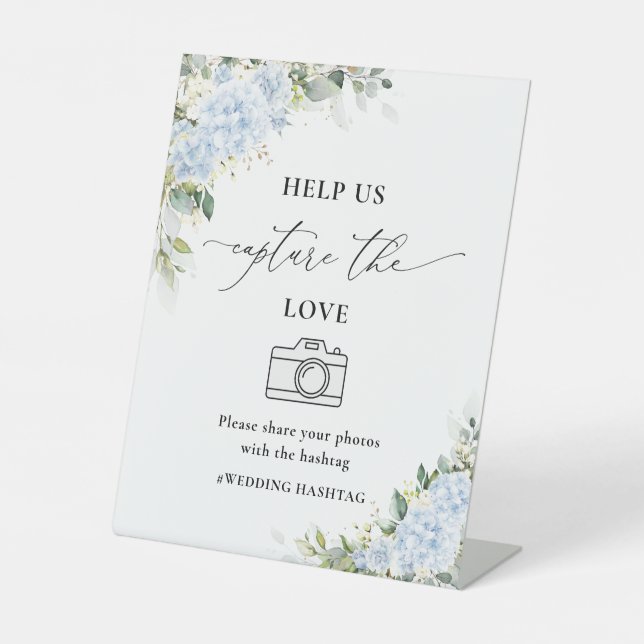 Panneau Fleuriste Hydrangea Bleu Aidez-Nous à Capt (Recto)