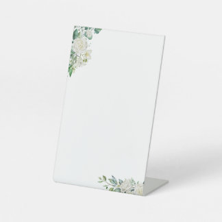 Panneau floral blanc personnalisable