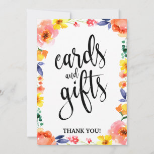 Panneau floral bohème abordable Cartes et Cadeaux