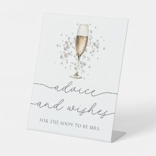 Panneau Gold Pearls et Prosecco Conseils et Voeux
