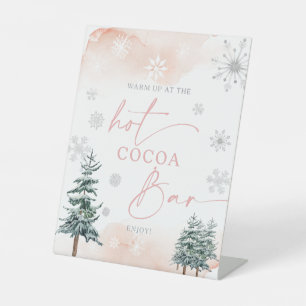 Panneau Hot Cocoa Bar, brush hiver Wooland