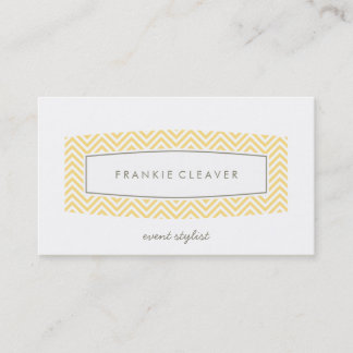 panneau jaune à motif carte de visite chevron frai