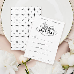 Panneau Las Vegas Retro Mariage carte RSVP