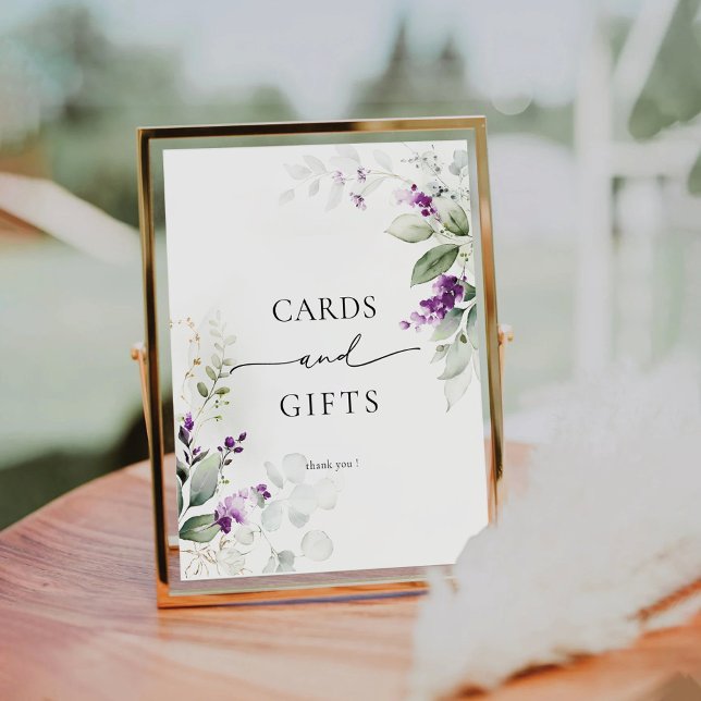 Panneau Lavande vert pourpre Cartes et cadeaux (Créateur téléchargé)