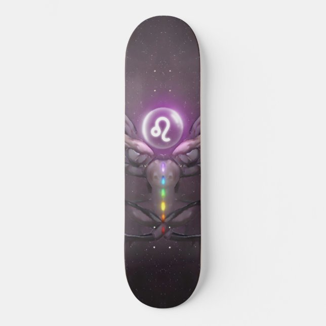 Panneau Leo Zodiac Sept Chakras Skateboard Deck (Recto)