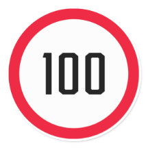 Panneau Limite de vitesse de 100 km/h | Stickers r